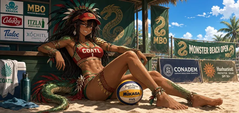 Anime volleyball scene from xAI