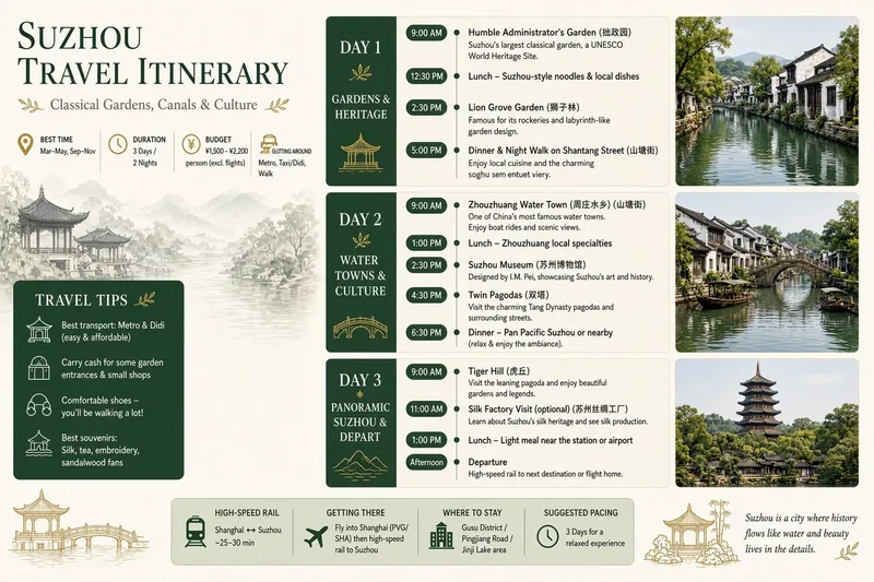 Suzhou itinerary infographic from xAI
