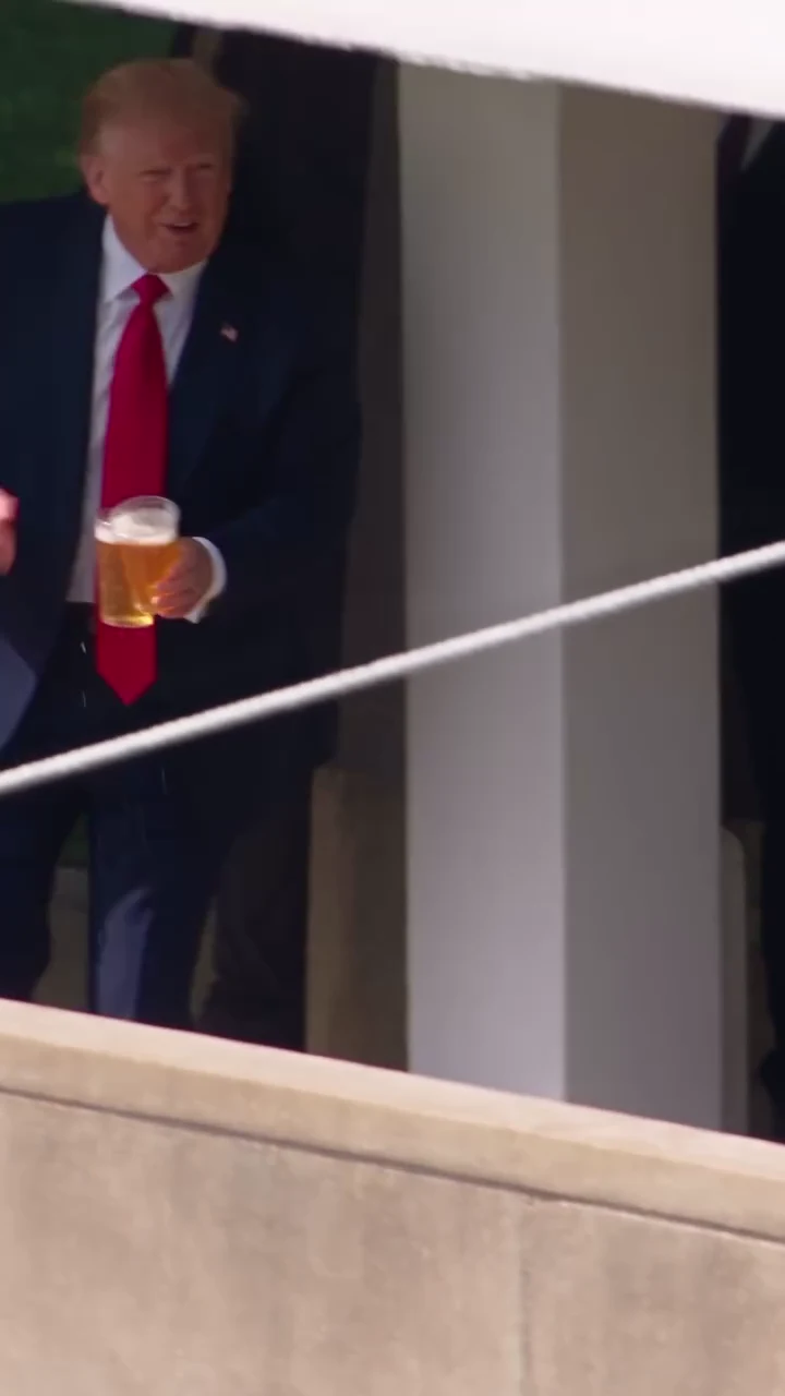Fan in the suit in the Beer Spill Kick source video