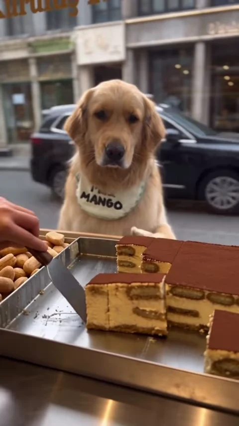 Window customer in the Tiramisu Dog source video